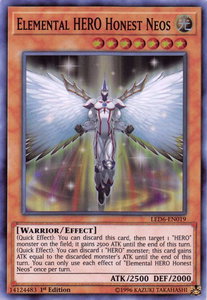 Elemental HERO Honest Neos - Legendary Duelists: Magical Hero (LED6) #LED6-EN019 - Super Rare YuGiOh Trading Card