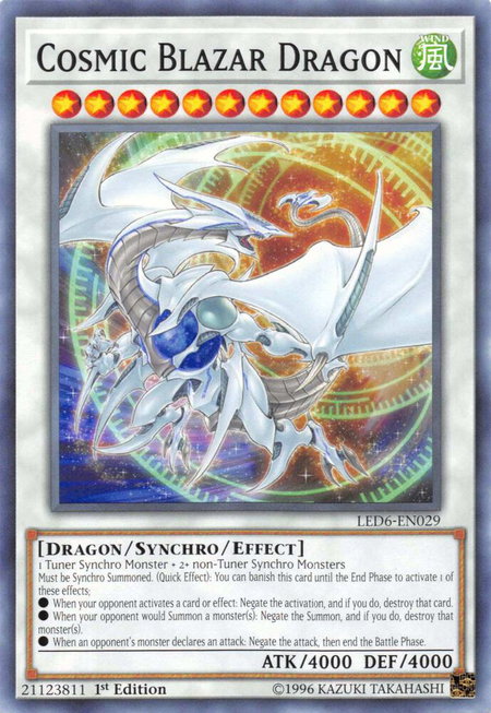 Cosmic Blazar Dragon - Legendary Duelists: Magical Hero YuGiOh trading card