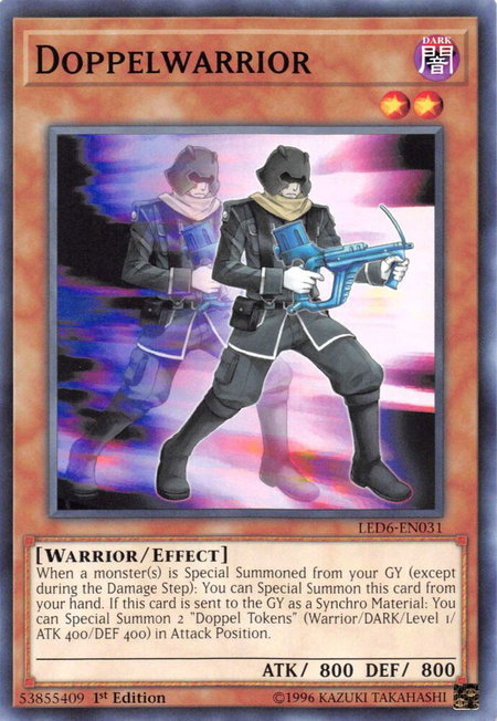 Doppelwarrior - Legendary Duelists: Magical Hero YuGiOh trading card