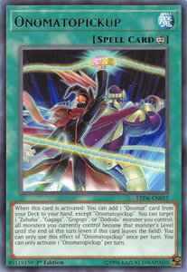 Onomatopickup - Legendary Duelists: Magical Hero (LED6) #LED6-EN037 - Rare YuGiOh Trading Card