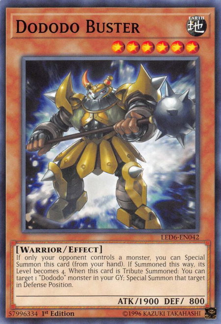 Dododo Buster - Legendary Duelists: Magical Hero YuGiOh trading card