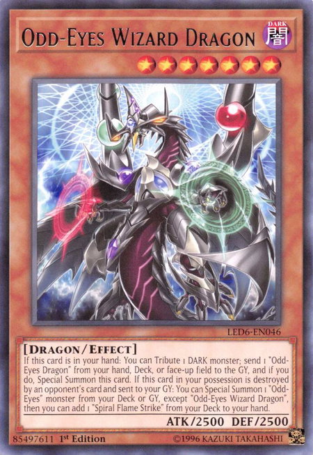 Odd-Eyes Wizard Dragon - Legendary Duelists: Magical Hero YuGiOh trading card