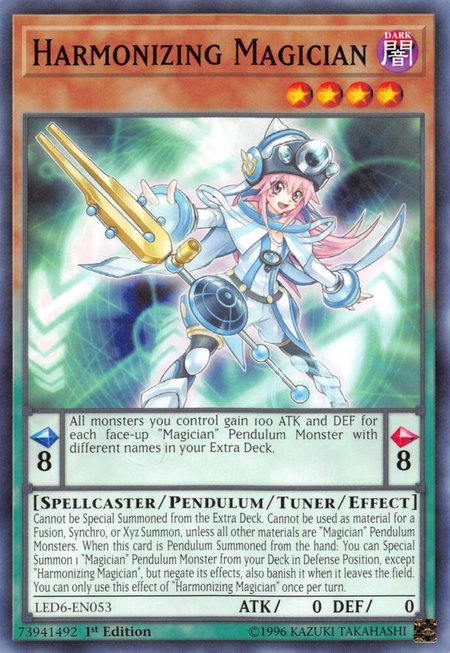 Harmonizing Magician - Legendary Duelists: Magical Hero YuGiOh trading card