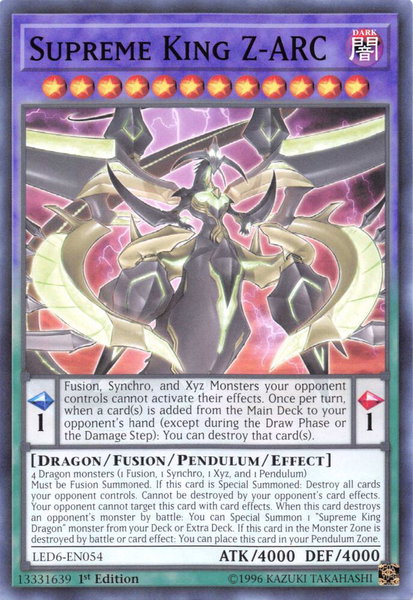 Supreme King Z-ARC - Legendary Duelists: Magical Hero YuGiOh trading card