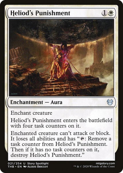 Heliod's Punishment trading card from Theros Beyond Death Heliod's Punishment - Theros Beyond Death Magic: The Gathering trading card