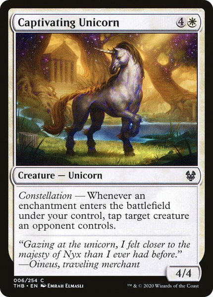 Captivating Unicorn - Theros Beyond Death Magic: The Gathering trading card