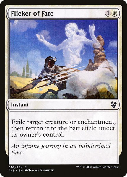 Flicker of Fate trading card from Theros Beyond Death Flicker of Fate - Theros Beyond Death Magic: The Gathering trading card