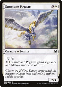 Sunmane Pegasus - Theros Beyond Death (THB) #38 - Common Magic: The Gathering Trading Card