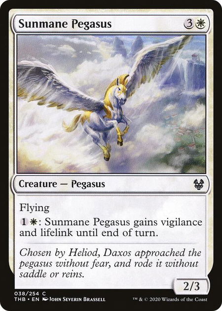 Sunmane Pegasus - Theros Beyond Death Magic: The Gathering trading card