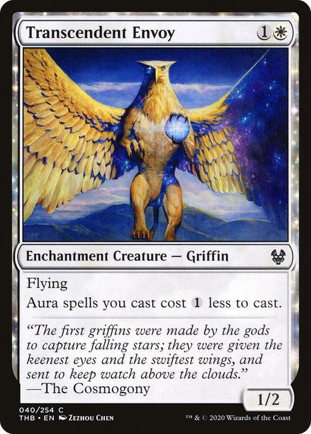 Transcendent Envoy trading card from Theros Beyond Death Transcendent Envoy - Theros Beyond Death Magic: The Gathering trading card