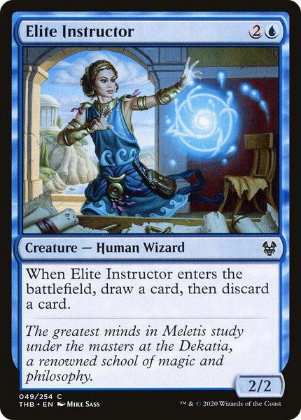 Elite Instructor trading card from Theros Beyond Death Elite Instructor - Theros Beyond Death Magic: The Gathering trading card