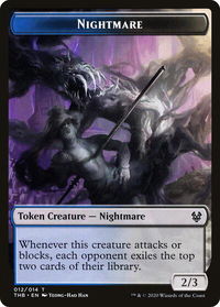 Nightmare Token - Theros Beyond Death (THB) #12 - Token Magic: The Gathering Trading Card