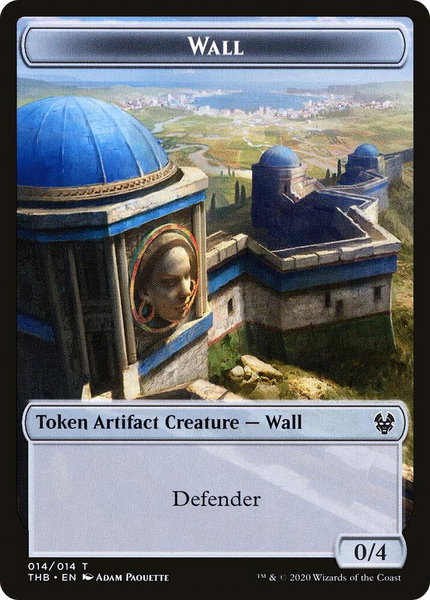 Wall Token trading card from Theros Beyond Death Wall Token - Theros Beyond Death Magic: The Gathering trading card