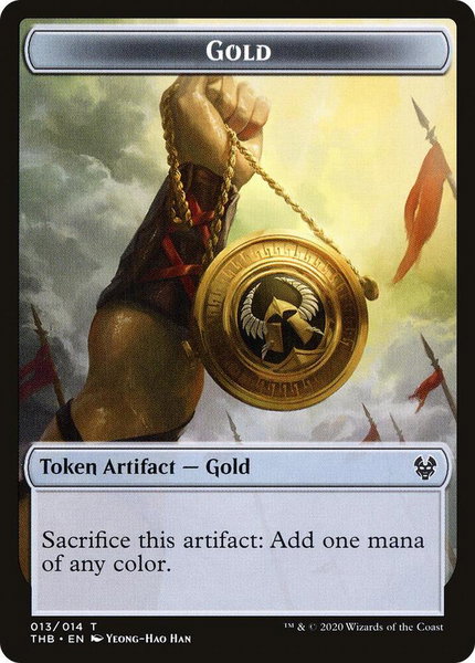 Gold Token trading card from Theros Beyond Death Gold Token - Theros Beyond Death Magic: The Gathering trading card