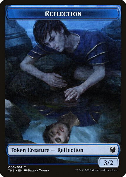Reflection Token trading card from Theros Beyond Death Reflection Token - Theros Beyond Death Magic: The Gathering trading card