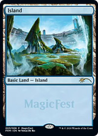 Island (2020) - MagicFest Cards (MFP) #3 - Land Magic: The Gathering Trading Card