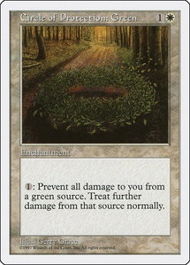 Circle of Protection: Green - Fifth Edition (5ED) #19 - Common Magic: The Gathering Trading Card