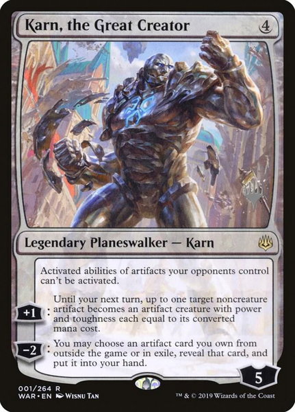 Karn, the Great Creator - Promo Pack: Theros Beyond Death Magic: The Gathering trading card