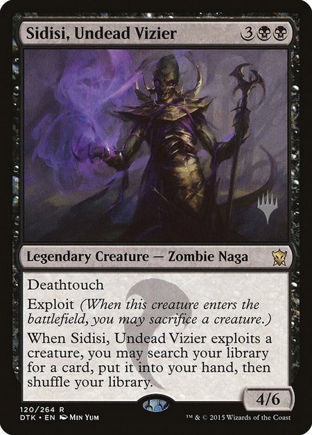 Sidisi, Undead Vizier trading card from Promo Pack: Theros Beyond Death Sidisi, Undead Vizier - Promo Pack: Theros Beyond Death Magic: The Gathering trading card