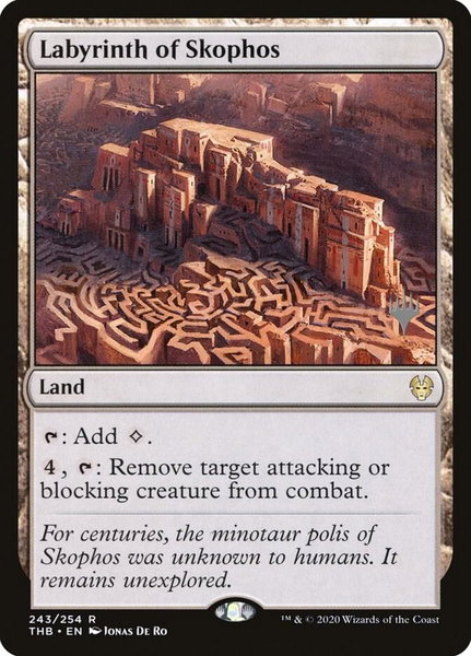 Labyrinth of Skophos trading card from Promo Pack: Theros Beyond Death Labyrinth of Skophos - Promo Pack: Theros Beyond Death Magic: The Gathering trading card