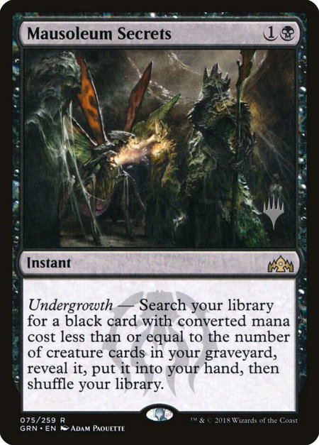 Mausoleum Secrets - Promo Pack: Theros Beyond Death Magic: The Gathering trading card