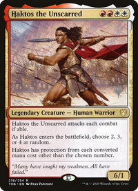 Haktos the Unscarred - Promo Pack: Theros Beyond Death (PPTHB) #218p - Rare Magic: The Gathering Trading Card