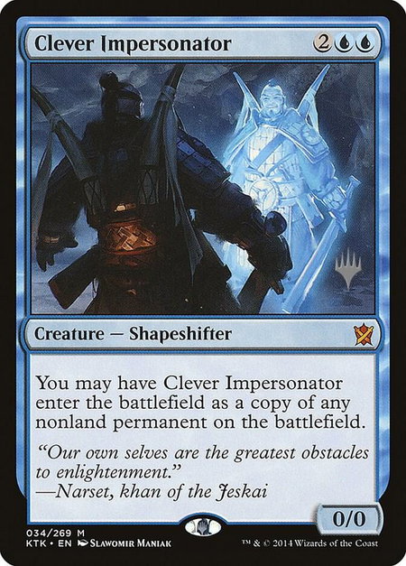 Clever Impersonator - Promo Pack: Theros Beyond Death Magic: The Gathering trading card