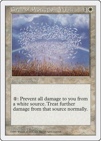 Circle of Protection: White - Fifth Edition (5ED) #21 - Common Magic: The Gathering Trading Card