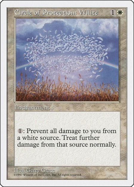 Circle of Protection: White - Fifth Edition Magic: The Gathering trading card