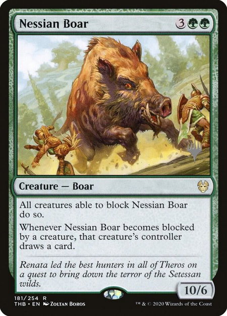 Nessian Boar - Promo Pack: Theros Beyond Death Magic: The Gathering trading card