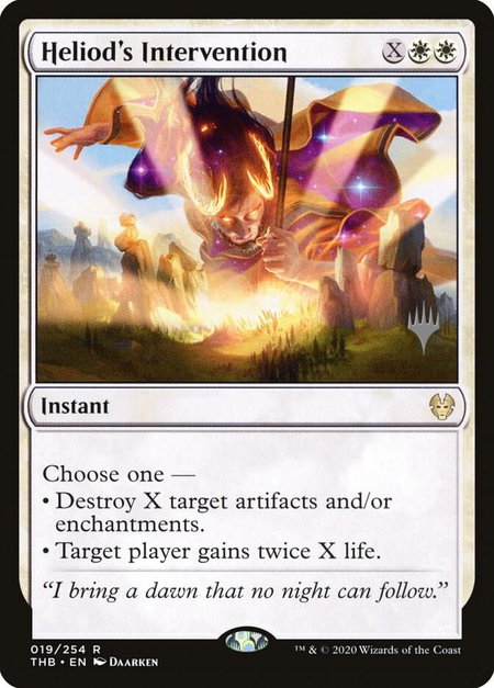 Heliod's Intervention - Promo Pack: Theros Beyond Death Magic: The Gathering trading card