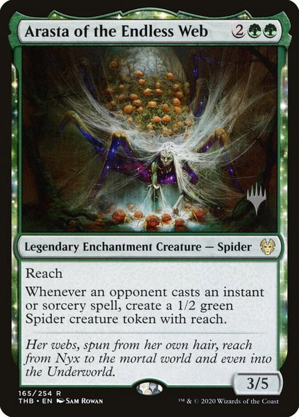 Arasta of the Endless Web trading card from Promo Pack: Theros Beyond Death Arasta of the Endless Web - Promo Pack: Theros Beyond Death Magic: The Gathering trading card