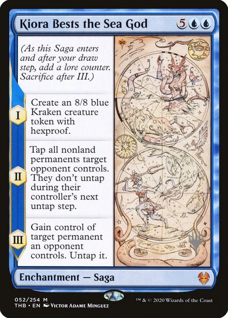Kiora Bests the Sea God - Promo Pack: Theros Beyond Death Magic: The Gathering trading card