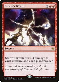 Storm's Wrath - Promo Pack: Theros Beyond Death (PPTHB) #157p - Rare Magic: The Gathering Trading Card