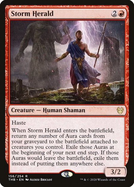 Storm Herald trading card from Promo Pack: Theros Beyond Death Storm Herald - Promo Pack: Theros Beyond Death Magic: The Gathering trading card
