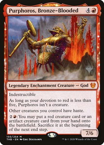 Purphoros, Bronze-Blooded - Promo Pack: Theros Beyond Death (PPTHB) #150p - Mythic Rare Magic: The Gathering Trading Card