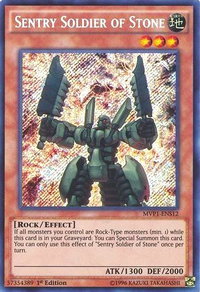 Sentry Soldier of Stone - The Dark Side of Dimensions Movie Pack: Secret Edition (MVP1-ENS) #MVP1-ENS12 - Secret Rare YuGiOh Trading Card