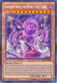 Crimson Nova the Dark Cubic Lord - The Dark Side of Dimensions Movie Pack: Secret Edition (MVP1-ENS) #MVP1-ENS39 - Secret Rare YuGiOh Trading Card