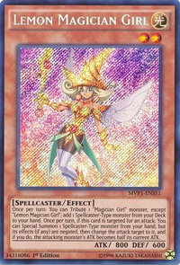 Lemon Magician Girl - The Dark Side of Dimensions Movie Pack: Secret Edition (MVP1-ENS) #MVP1-ENS51 - Secret Rare YuGiOh Trading Card