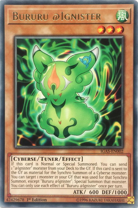 Bururu @Ignister - Ignition Assault YuGiOh trading card