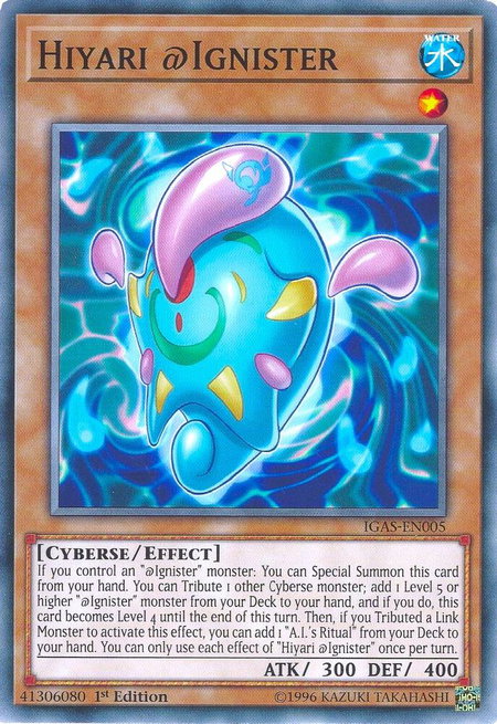 Hiyari @Ignister - Ignition Assault YuGiOh trading card