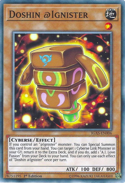 Doshin @Ignister trading card from Ignition Assault Doshin @Ignister - Ignition Assault YuGiOh trading card
