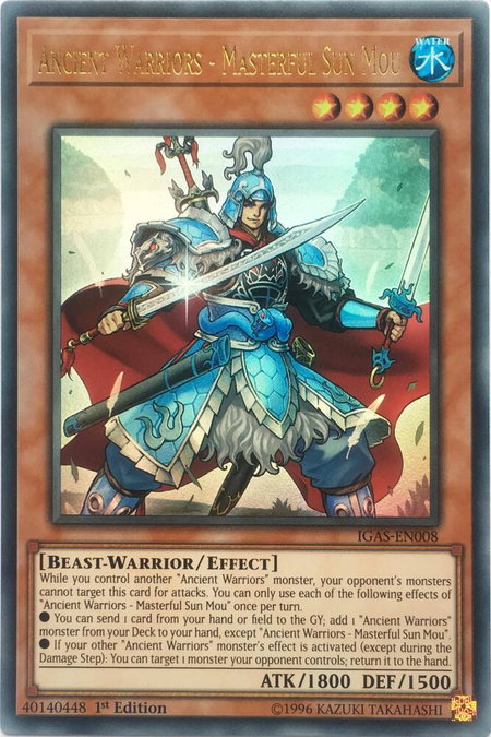Ancient Warriors - Masterful Sun Mou - Ignition Assault YuGiOh trading card