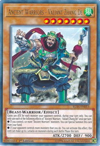 Ancient Warriors - Valiant Zhang De - Ignition Assault (IGAS) #IGAS-EN013 - Rare YuGiOh Trading Card