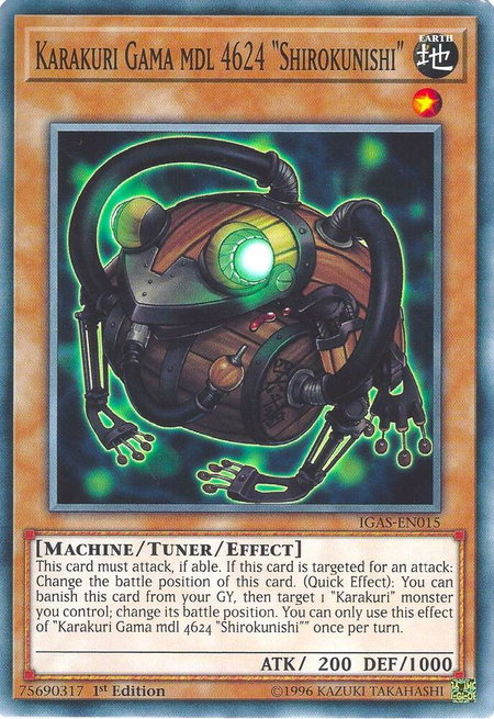 Karakuri Gama mdl 4624 "Shirokunishi" - Ignition Assault YuGiOh trading card