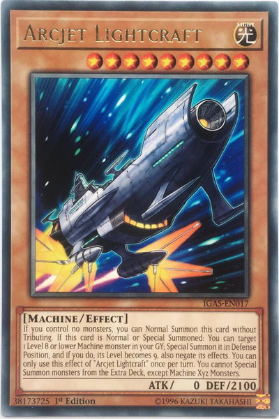 Arcjet Lightcraft trading card from Ignition Assault Arcjet Lightcraft - Ignition Assault YuGiOh trading card