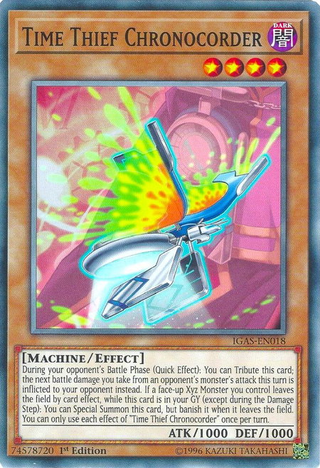 Time Thief Chronocorder - Ignition Assault YuGiOh trading card
