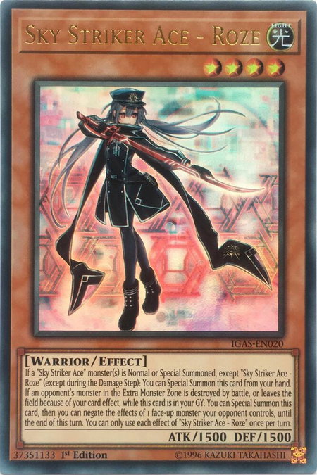 Sky Striker Ace - Roze - Ignition Assault YuGiOh trading card