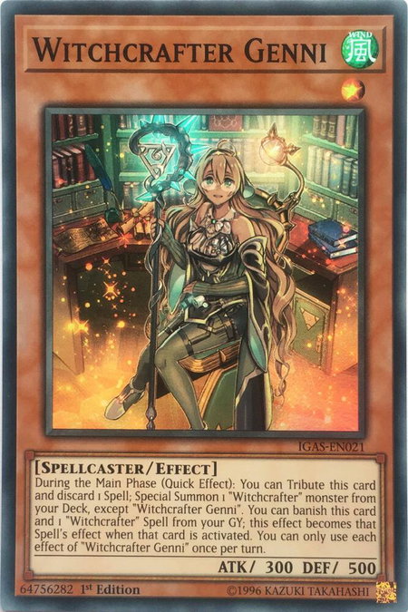 Witchcrafter Genni - Ignition Assault YuGiOh trading card