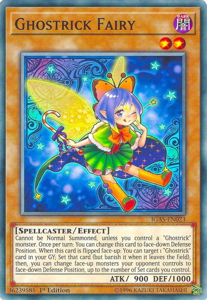 Ghostrick Fairy trading card from Ignition Assault Ghostrick Fairy - Ignition Assault YuGiOh trading card